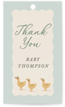 Vintage Ducklings Baby Shower Favor Tags