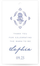 Rattle Pattern Baby Shower Favor Tags