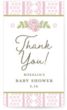 Garden Rose Doily Baby Shower Favor Tags