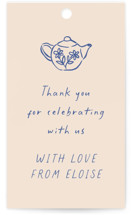 Doodle Tea Party Baby Shower Favor Tags