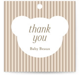 Teddy Bear Stripes Baby Shower Favor Tags