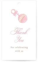 un hochet Baby Shower Favor Tags