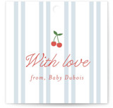 Cherry Sweet Stripe Baby Shower Favor Tags