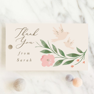 Flower Letters Baby Shower Favor Tags
