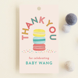Bonjour Macarons Baby Shower Favor Tags