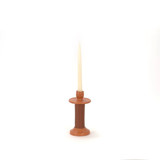 Handcrafted Leather-Wrapped Candle Holder - Brown/Short Candle Holders