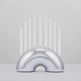 Nosh Menorah - Chrome Candle Holders