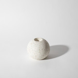 White Terrazzo Block Candlestick Holder, Sphere Candle Holders