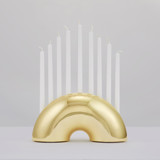 Nosh Menorah - Brass Candle Holders