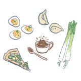 Custom Food or Beverage Icons Set of 5 Commissioned Design Element