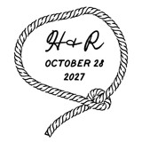 Custom Monogram Cowboy Rope Lasso Commissioned Design Element