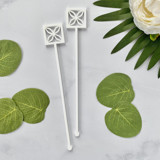 Breeze Block Stir Sticks - White (Set of 25) Stir Sticks