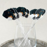 Swizzle Sticks | Custom Drink Stirrers | Dog, Cat, Pet Acrylic Cocktail Stirrers | Pack Of 108 Stir Sticks