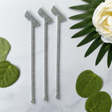 Sunglasses Stir Sticks - White Glitter (Set of 25) Stir Sticks