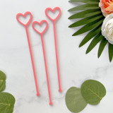 Heart Stir Sticks - Pink (Set of 25) Stir Sticks