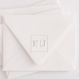 CustomĀ  Double Letter Square Monogram Embosser Embossers