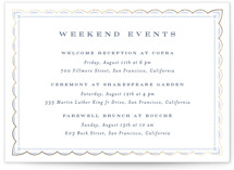 Aurelia Foil-Pressed Wedding Weekend Itinerary Cards
