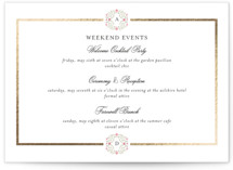 Embrace Foil-Pressed Wedding Weekend Itinerary Cards