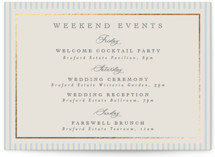 Emma Foil-Pressed Wedding Weekend Itinerary Cards