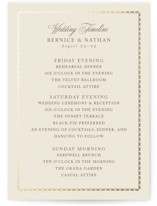 Ahlum Foil-Pressed Wedding Weekend Itinerary Cards