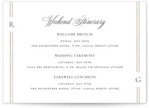Elencourt Foil-Pressed Wedding Weekend Itinerary Cards