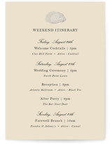 Cove Foil-Pressed Wedding Weekend Itinerary Cards