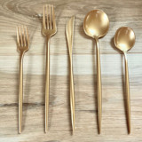 Ultra Mod Cutlery Suite  |  Golden Pearl Wedding Flatware