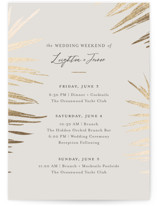 Foil-Pressed Petite Wedding Weekend Itinerary Cards