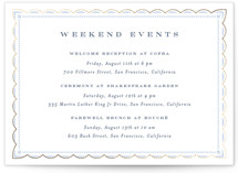 Aurelia Foil-Pressed Petite Wedding Weekend Itinerary Cards