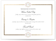 Embrace Foil-Pressed Petite Wedding Weekend Itinerary Cards