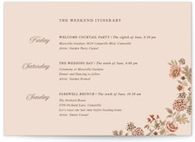 Blooming path Foil-Pressed Petite Wedding Weekend Itinerary Cards