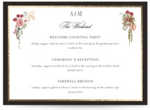Flouriishing Foil-Pressed Petite Wedding Weekend Itinerary Cards