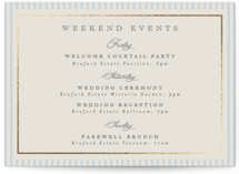 Emma Foil-Pressed Petite Wedding Weekend Itinerary Cards