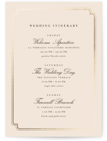 lussekatter Foil-Pressed Petite Wedding Weekend Itinerary Cards