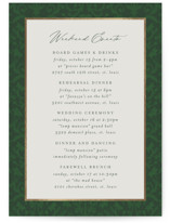 grandeur Foil-Pressed Petite Wedding Weekend Itinerary Cards