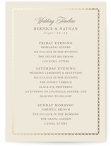 Ahlum Foil-Pressed Petite Wedding Weekend Itinerary Cards