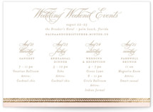 Amalgamation Foil-Pressed Petite Wedding Weekend Itinerary Cards