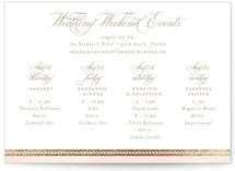 Amalgamation Foil-Pressed Petite Wedding Weekend Itinerary Cards