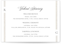 Elencourt Foil-Pressed Petite Wedding Weekend Itinerary Cards