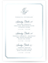 othellolagkage Foil-Pressed Petite Wedding Weekend Itinerary Cards