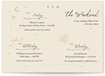 Written in the Stars Foil-Pressed Petite Wedding Weekend Itinerary Cards