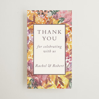 Autumn flowers Wedding Favor Tags