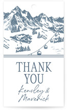Mountain Toile Wedding Favor Tags