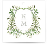 Greenery crest Wedding Favor Tags