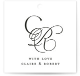 Monogram Script Wedding Favor Tags