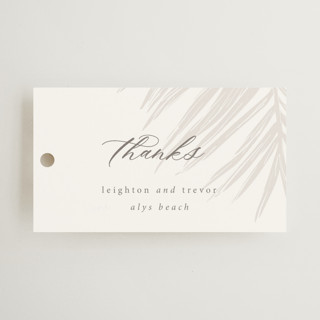 Gilded Palm Wedding Favor Tags