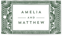 Block Print Frame Wedding Favor Tags