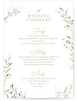 Foil-Pressed Grand Wedding Weekend Itinerary Cards
