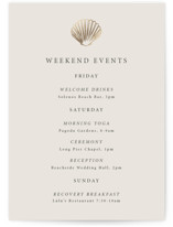 Foil-Pressed Grand Wedding Weekend Itinerary Cards