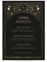 Emilie Foil-Pressed Grand Wedding Weekend Itinerary Cards